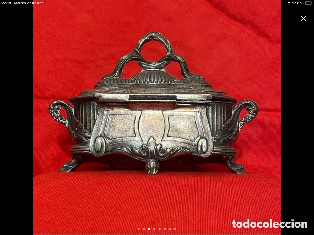 Antig&uuml;edades: Joyero de peltre Art Dec&oacute; - Foto 3