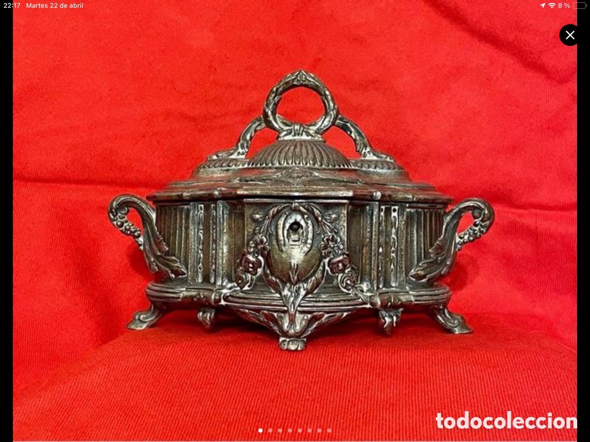 Antig&uuml;edades: Joyero de peltre Art Dec&oacute; - Foto 1