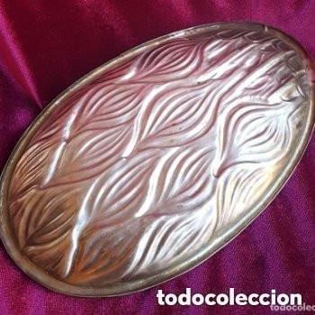 Antig&uuml;edades: Bandeja ovalada, metal plateado. - Foto 2