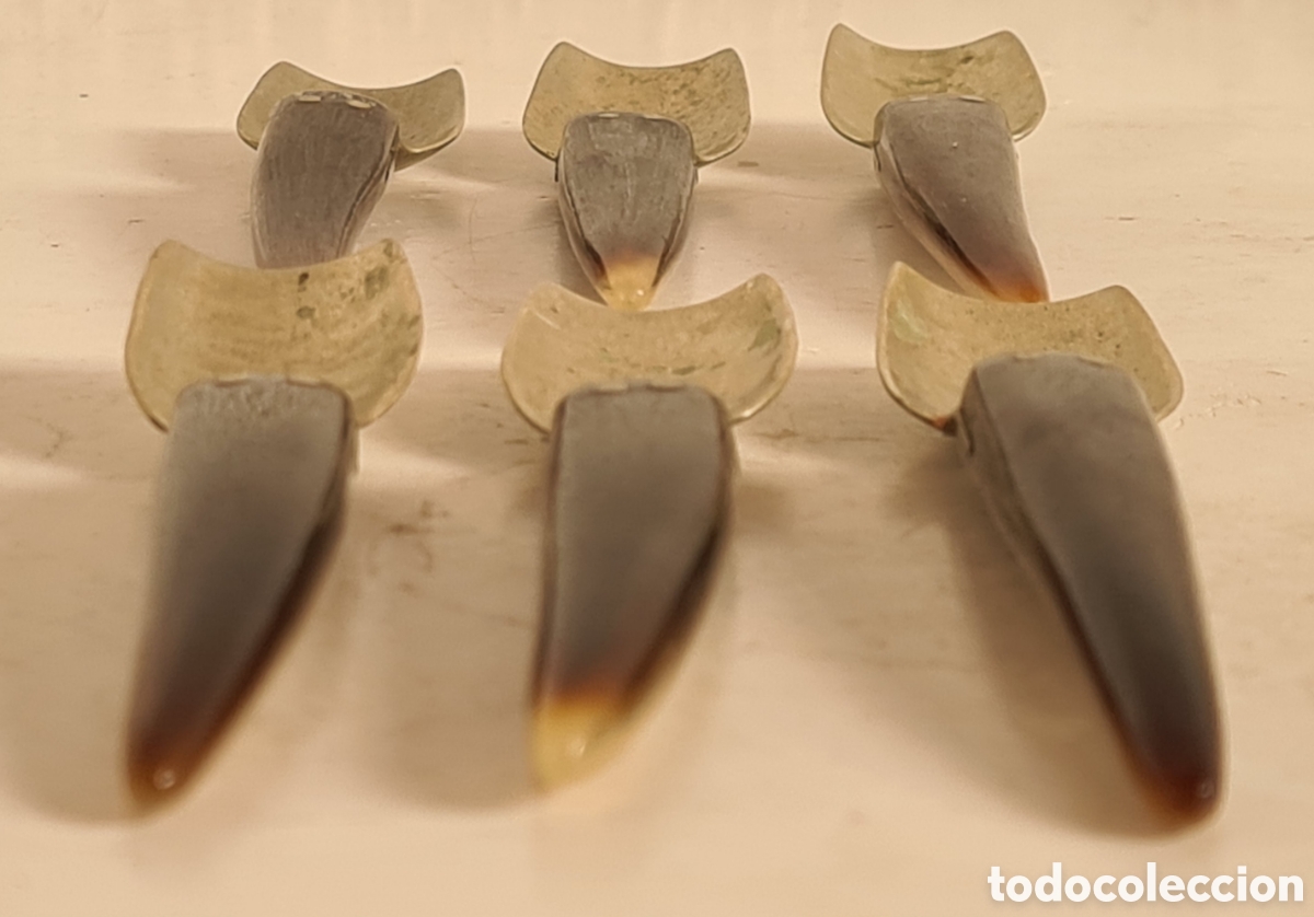 Antig&uuml;edades: 6 Cucharitas de Asta - Decoraci&oacute;n R&uacute;stica - Foto 5