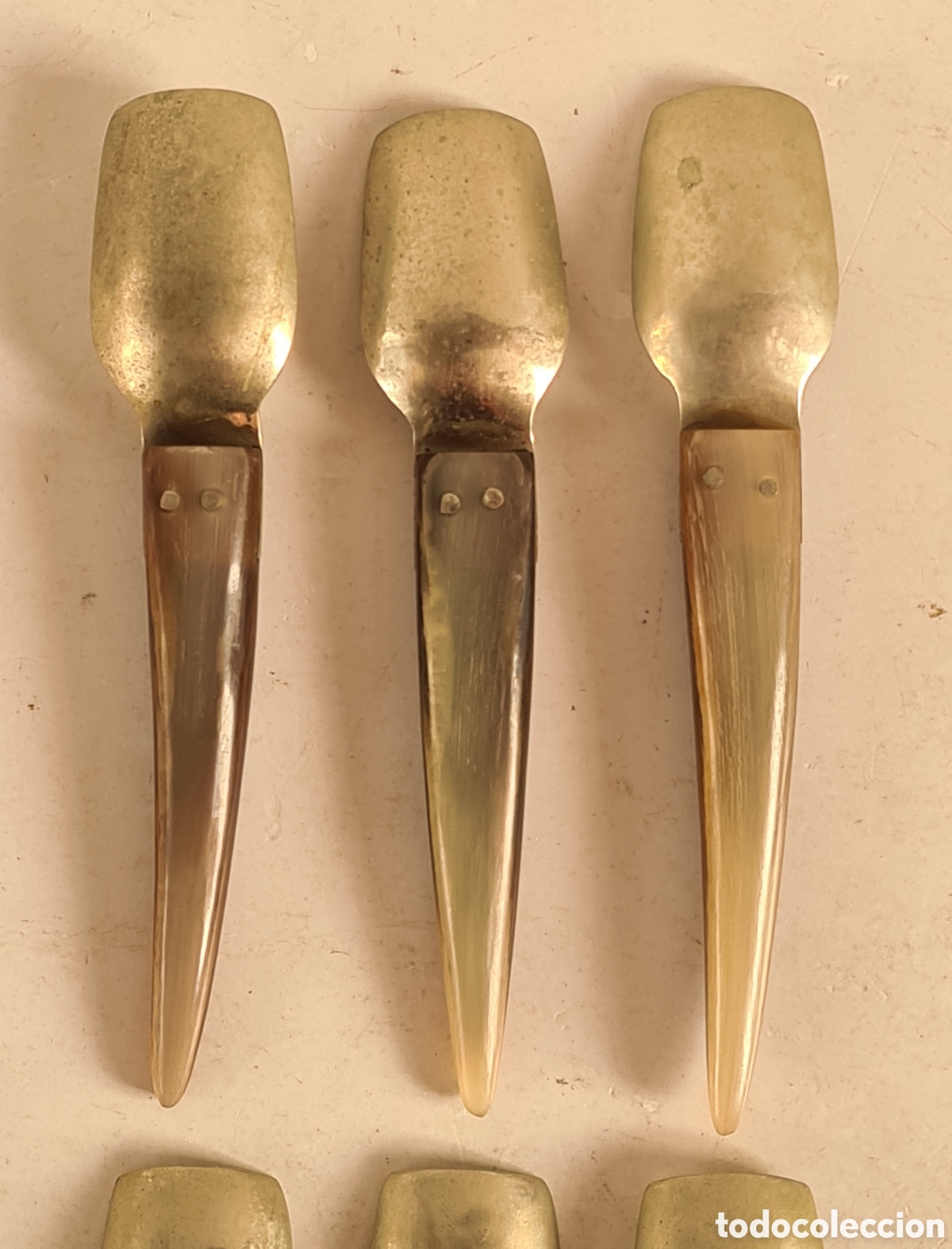Antig&uuml;edades: 6 Cucharitas de Asta - Decoraci&oacute;n R&uacute;stica - Foto 7