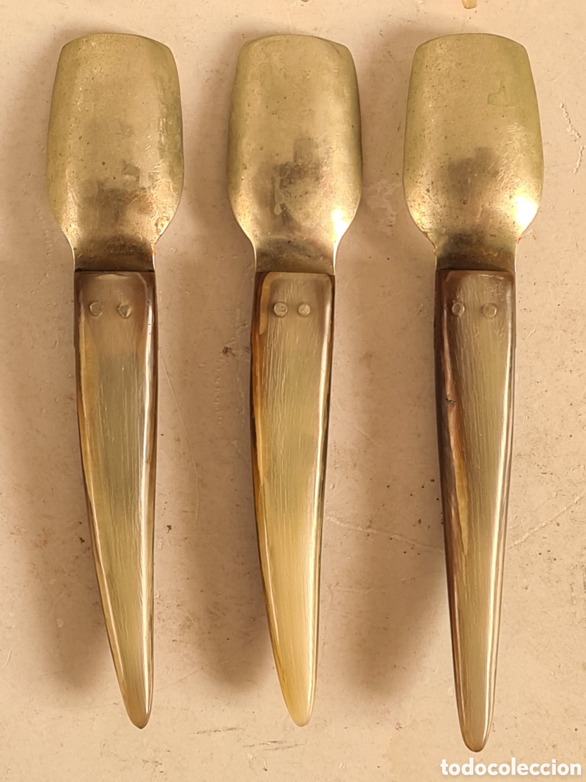 Antig&uuml;edades: 6 Cucharitas de Asta - Decoraci&oacute;n R&uacute;stica - Foto 8