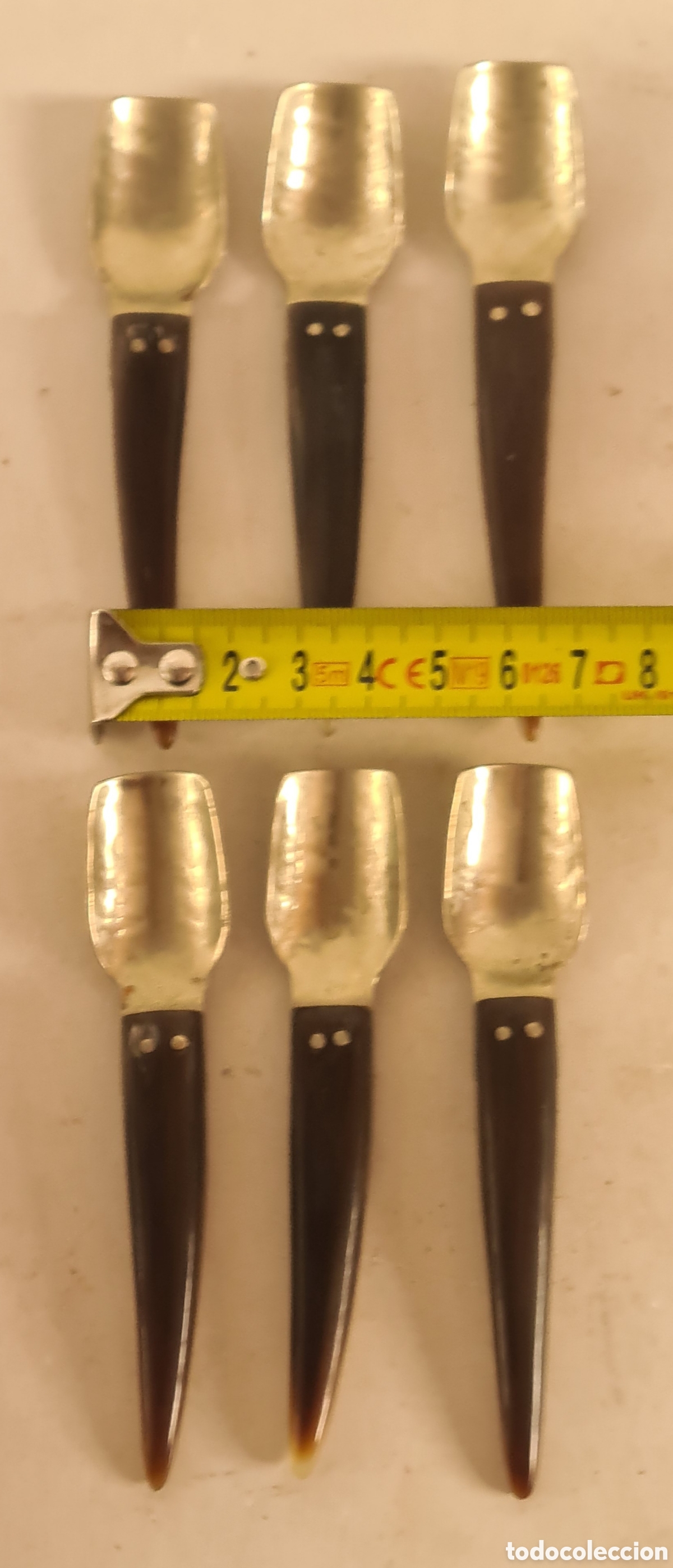Antig&uuml;edades: 6 Cucharitas de Asta - Decoraci&oacute;n R&uacute;stica - Foto 18