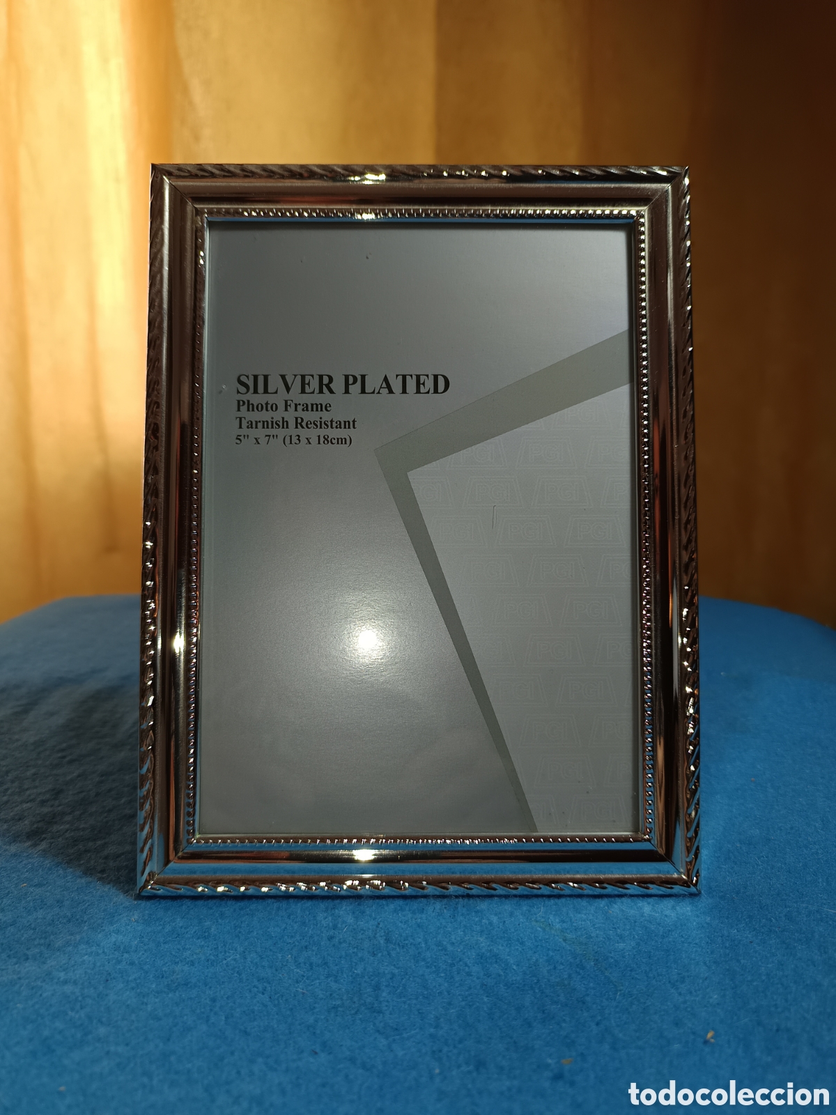 Antig&uuml;edades: Portafotos plateado rectangular acristalado - Foto 1