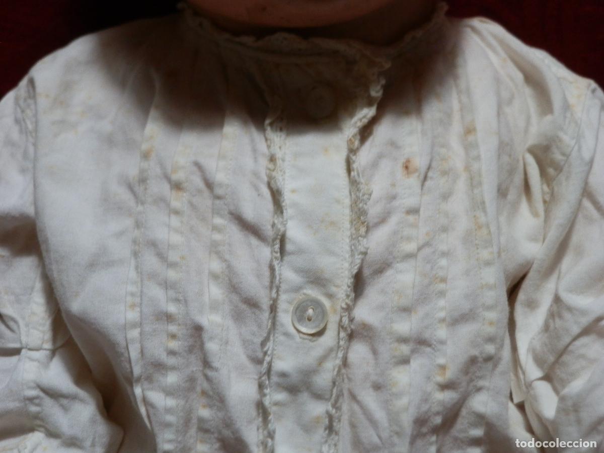 Antig&uuml;edades: ANTIGUA CAMISITA BEBE EN ALGOD&Oacute;N CON PUNTILLAS - Foto 7