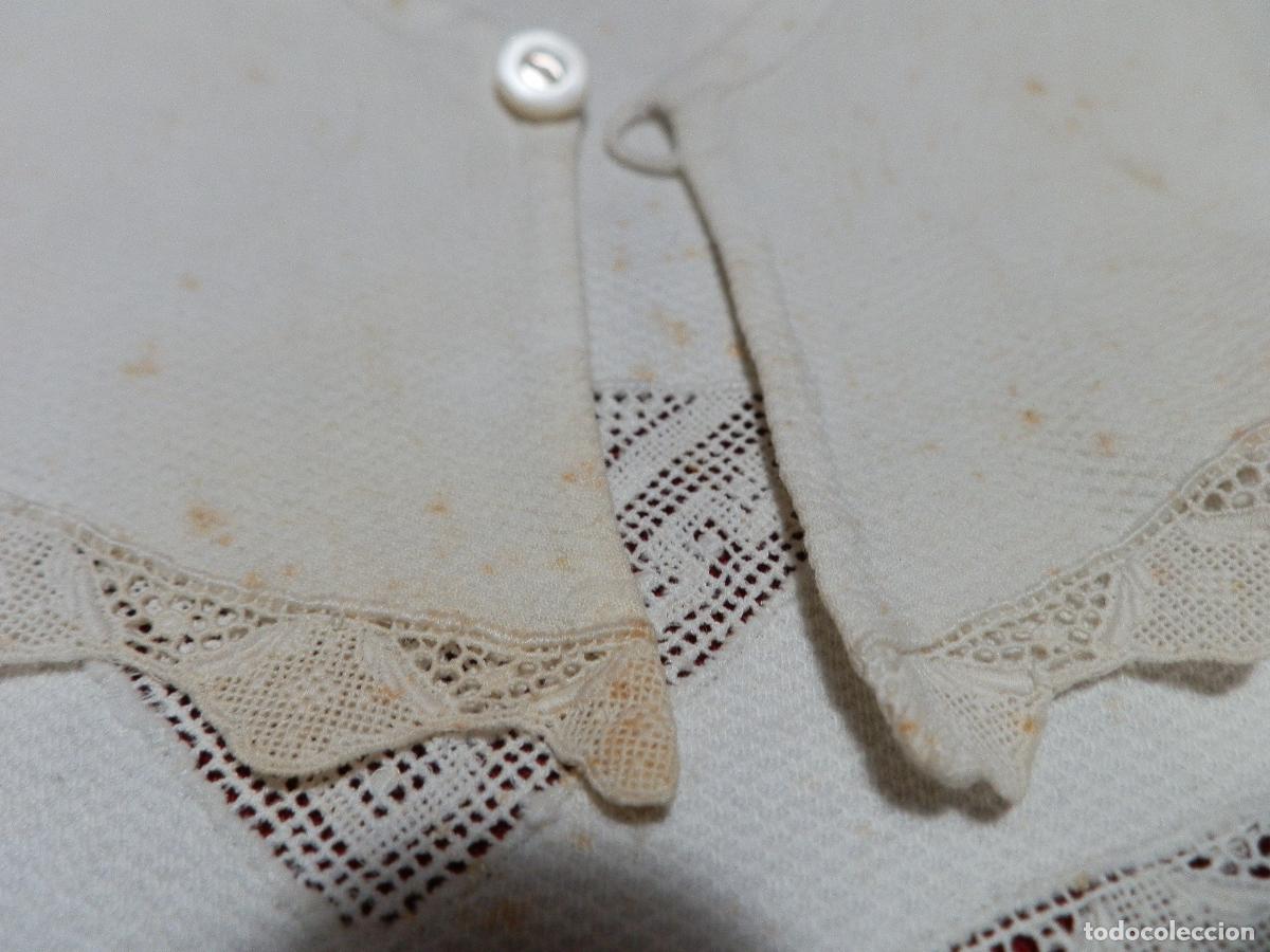 Antig&uuml;edades: ANTIGUO CONJUNTO BEBE EN PIQU&Eacute; DE ALGOD&Oacute;N CON PUNTILLAS - Foto 7