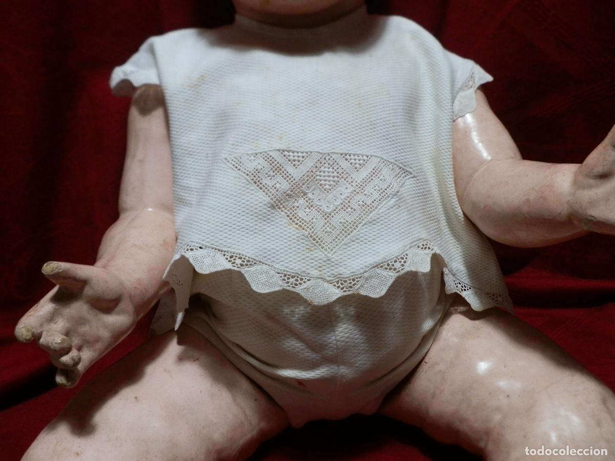 Antig&uuml;edades: ANTIGUO CONJUNTO BEBE EN PIQU&Eacute; DE ALGOD&Oacute;N CON PUNTILLAS - Foto 1