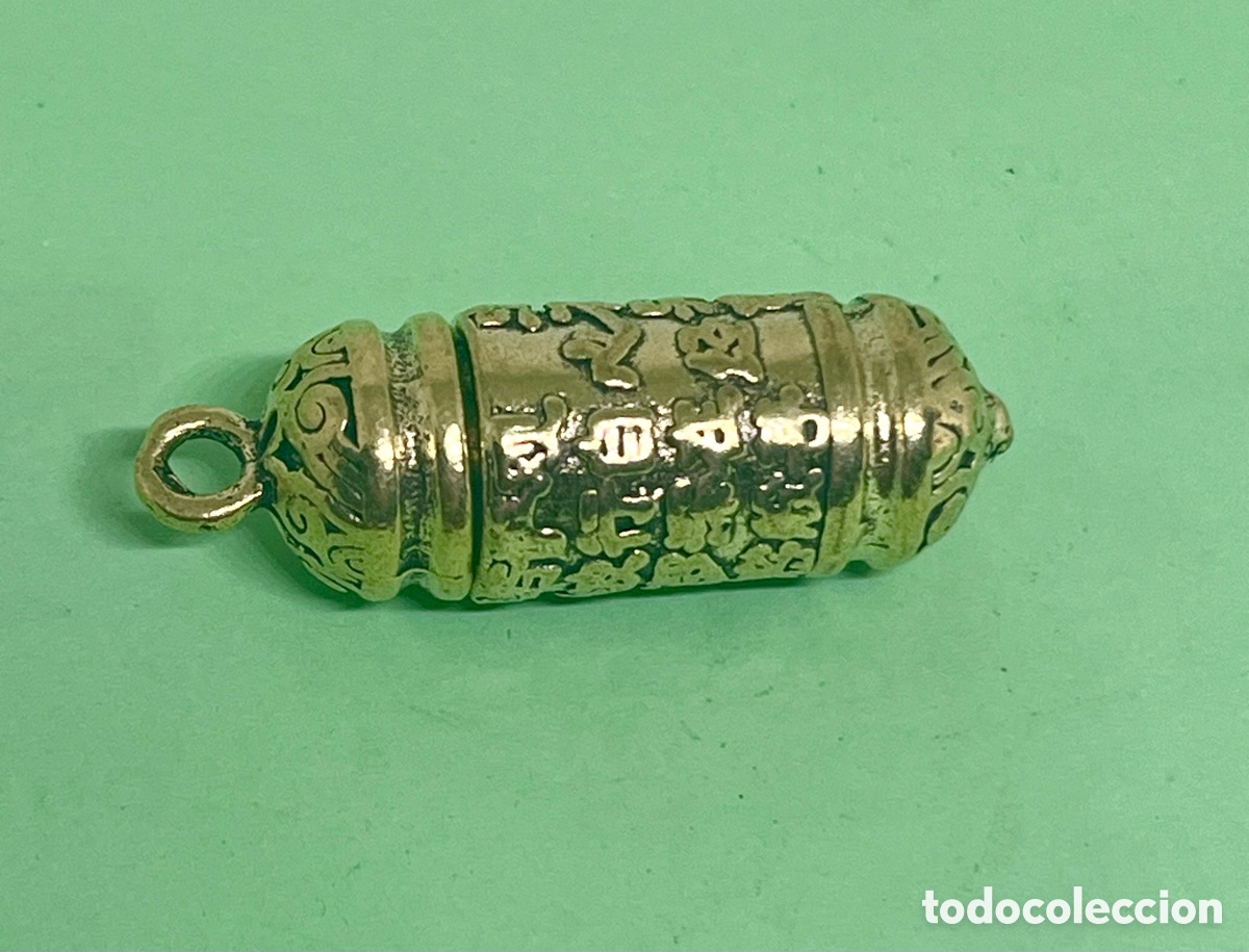 Antig&uuml;edades: CAJA TIBETANO DE LOS DESEOS DORADA - Foto 2