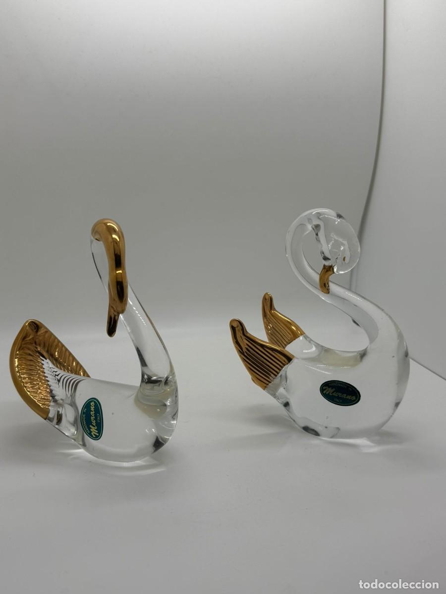 Antig&uuml;edades: Pareja de Cisne de Cristal de Murano - Foto 4