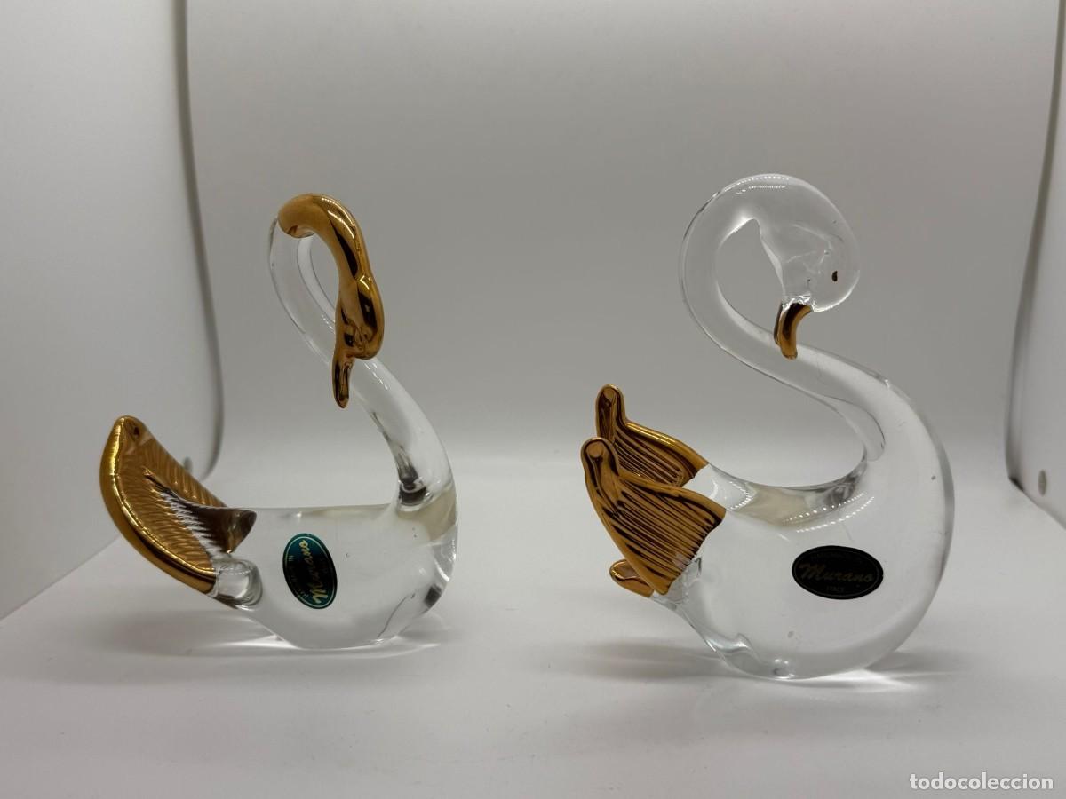 Antig&uuml;edades: Pareja de Cisne de Cristal de Murano - Foto 5