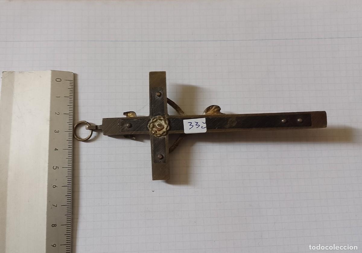 Antig&uuml;edades: Antiguo crucifijo de 13cm - Foto 2