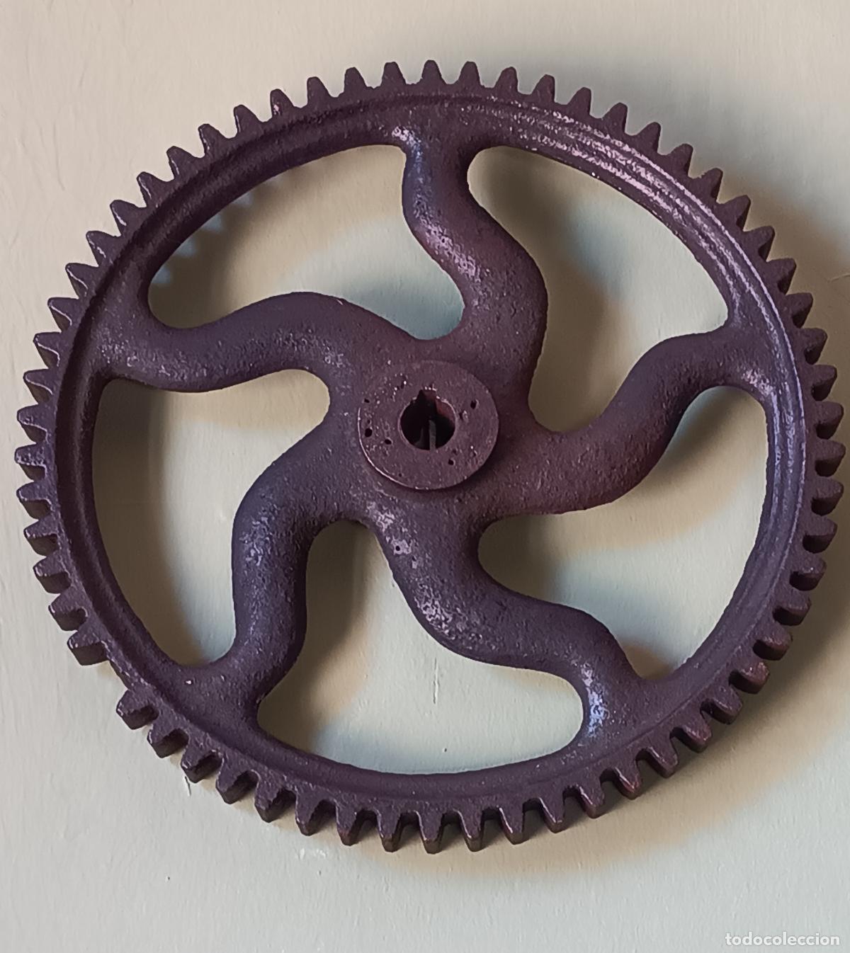 Antig&uuml;edades: ANTIGUO GRAN ENGRANAJE MIDE 29 CM. - Foto 4