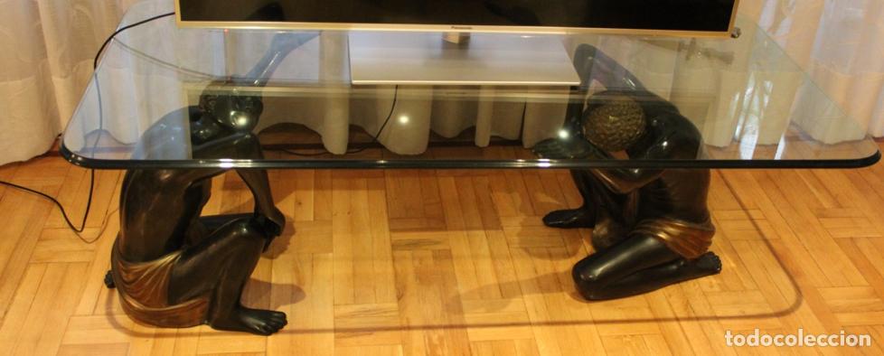 Antig&uuml;edades: Mesa auxiliar de cristal - Foto 1