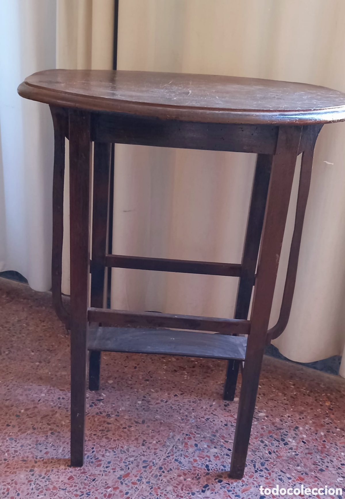Antig&uuml;edades: MESA ANTIGUA AUXILIAR OVALADA - Foto 5