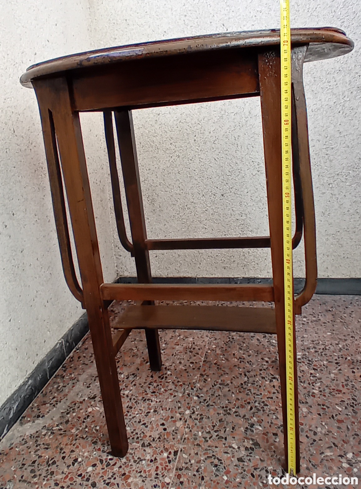 Antig&uuml;edades: MESA ANTIGUA AUXILIAR OVALADA - Foto 6