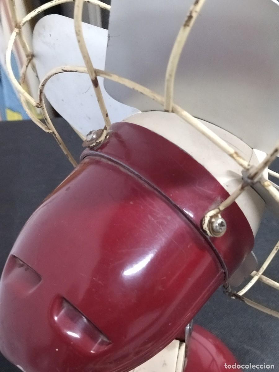 Antig&uuml;edades: Ventilador Philips Burdeos 125v, funcionando. - Foto 6