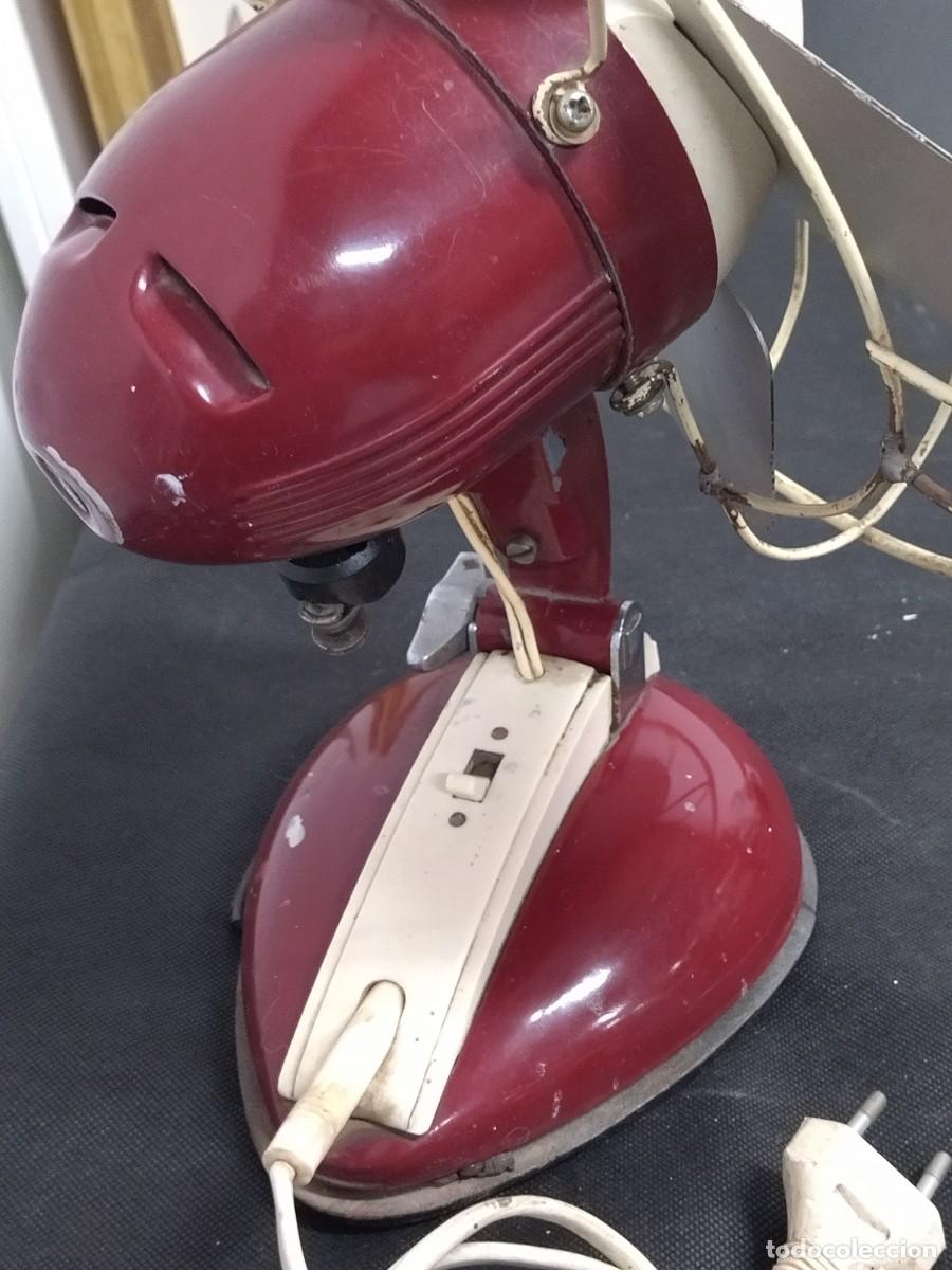 Antig&uuml;edades: Ventilador Philips Burdeos 125v, funcionando. - Foto 8