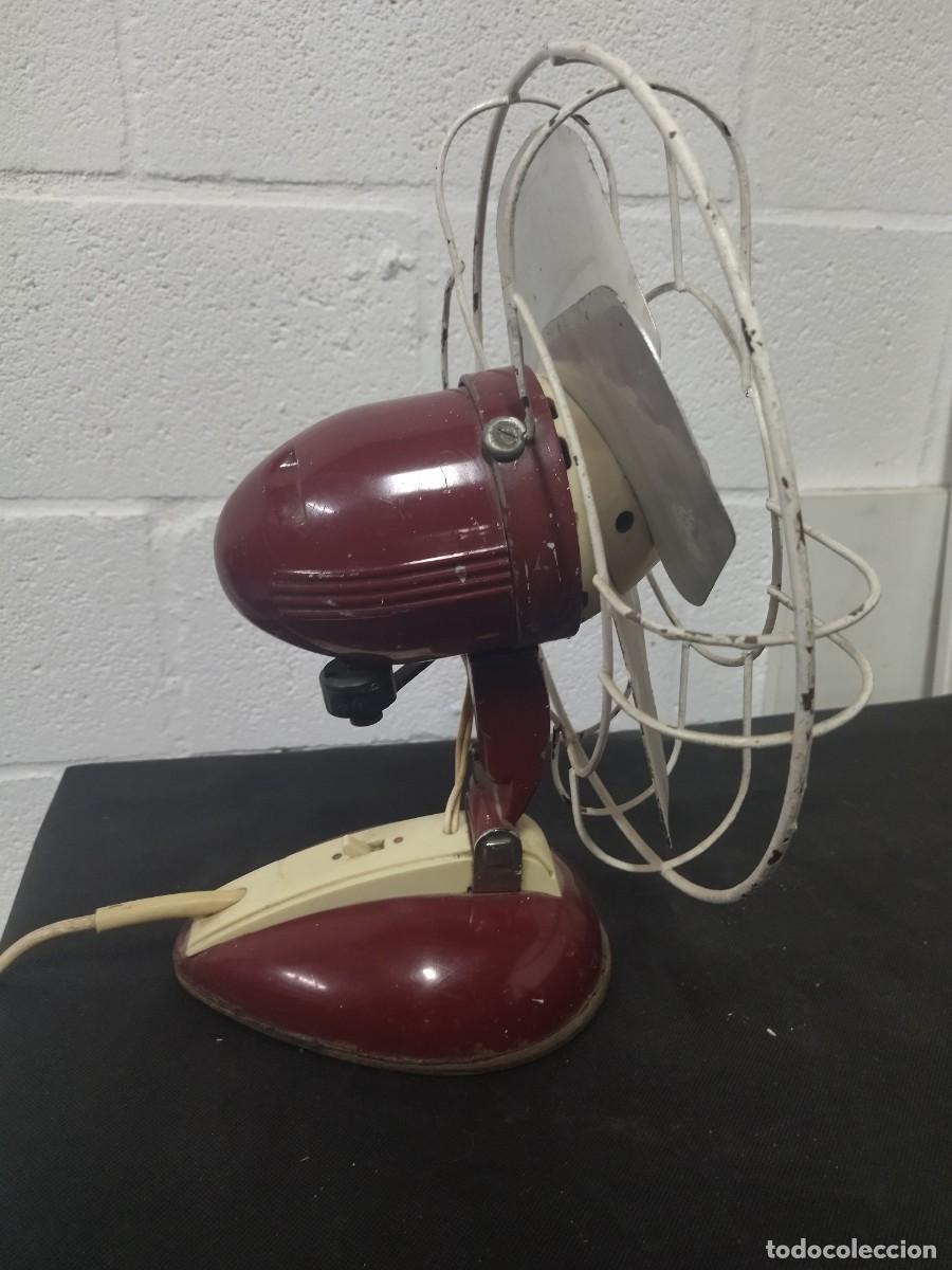 Antig&uuml;edades: Ventilador philips burdeos funcionado 125v - Foto 3