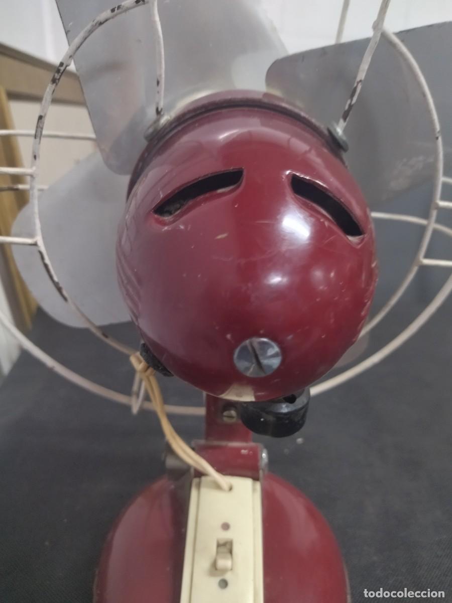 Antig&uuml;edades: Ventilador philips burdeos funcionado 125v - Foto 6