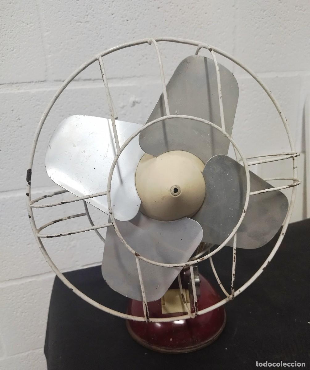 Antig&uuml;edades: Ventilador philips burdeos funcionado 125v - Foto 1