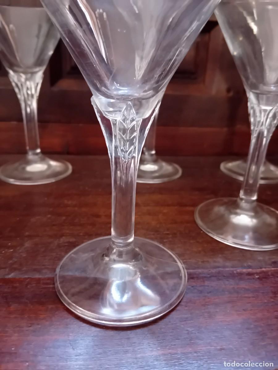 Antig&uuml;edades: 5 copas de c&oacute;ctel con el fuste callado - Foto 2