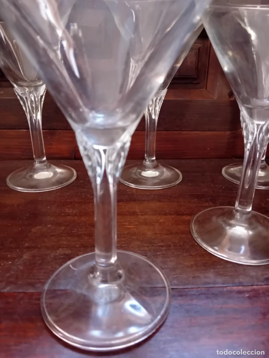 Antig&uuml;edades: 5 copas de c&oacute;ctel con el fuste callado - Foto 3