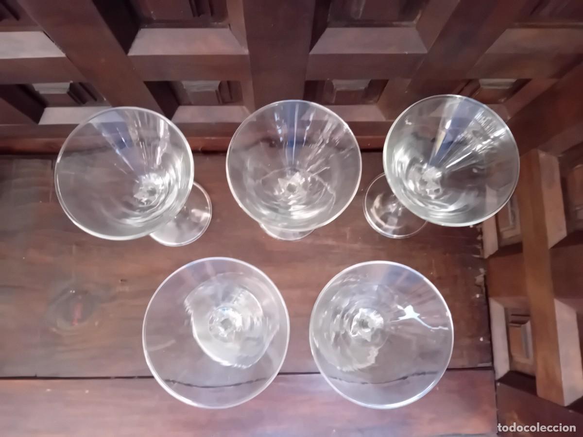 Antig&uuml;edades: 5 copas de c&oacute;ctel con el fuste callado - Foto 4