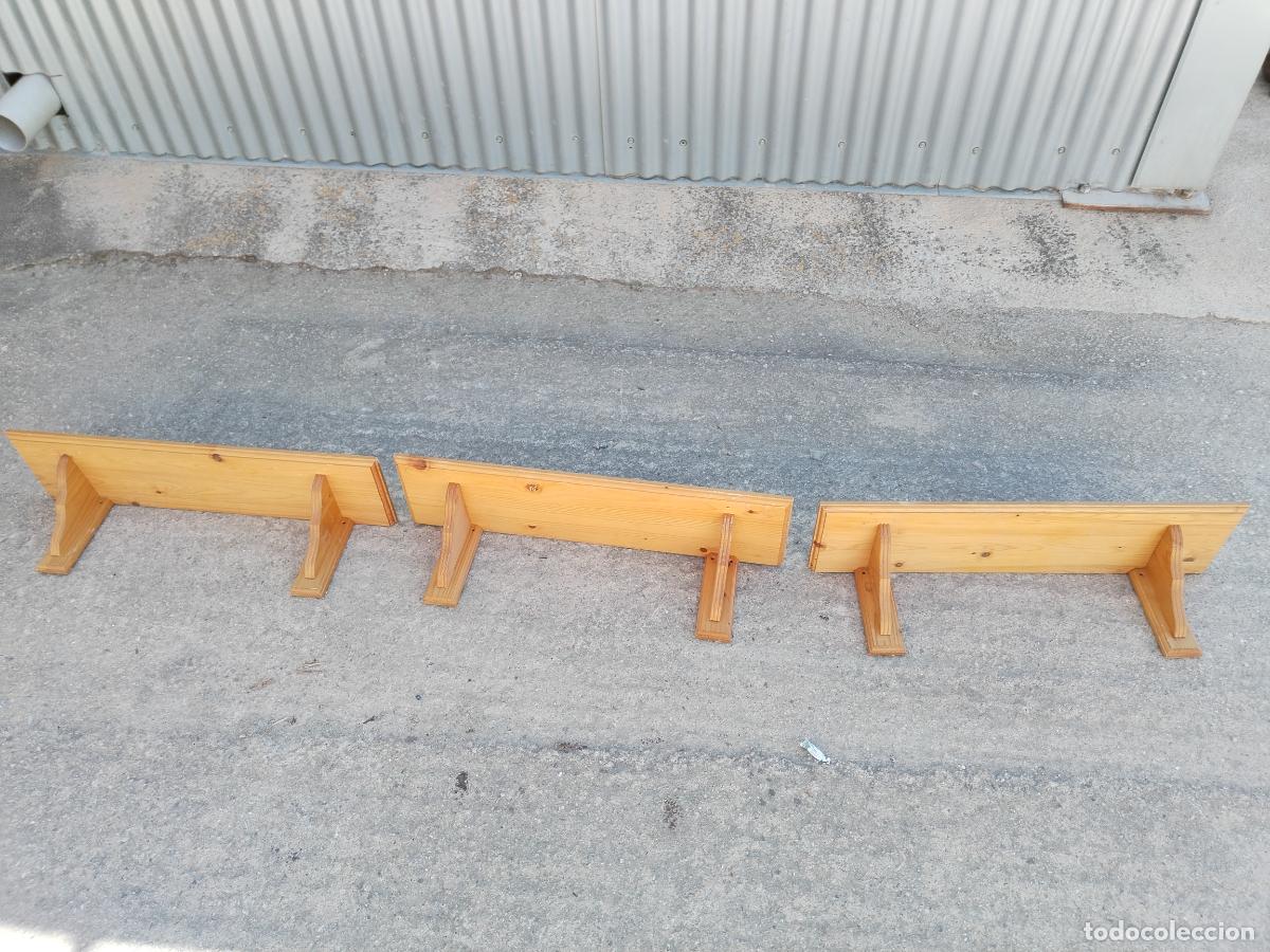 Antig&uuml;edades: 3 repisas en madera de pino - Foto 5