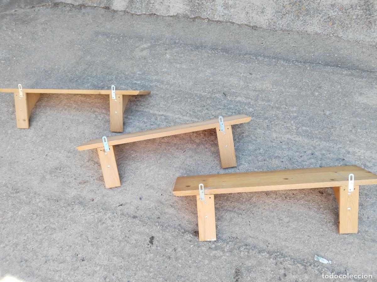 Antig&uuml;edades: 3 repisas en madera de pino - Foto 6