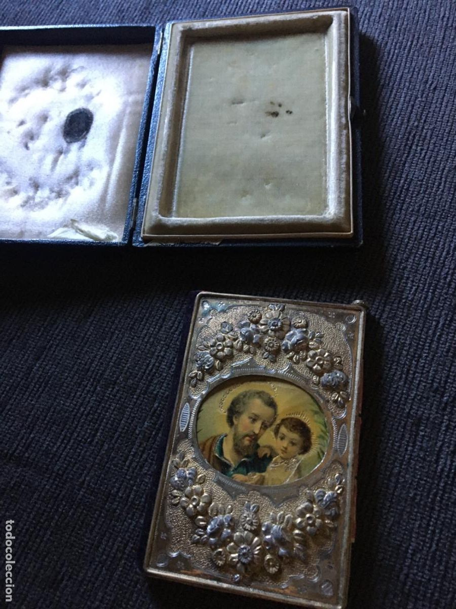 Antig&uuml;edades: Carnet baile plata dorada y estuche xix - Foto 2