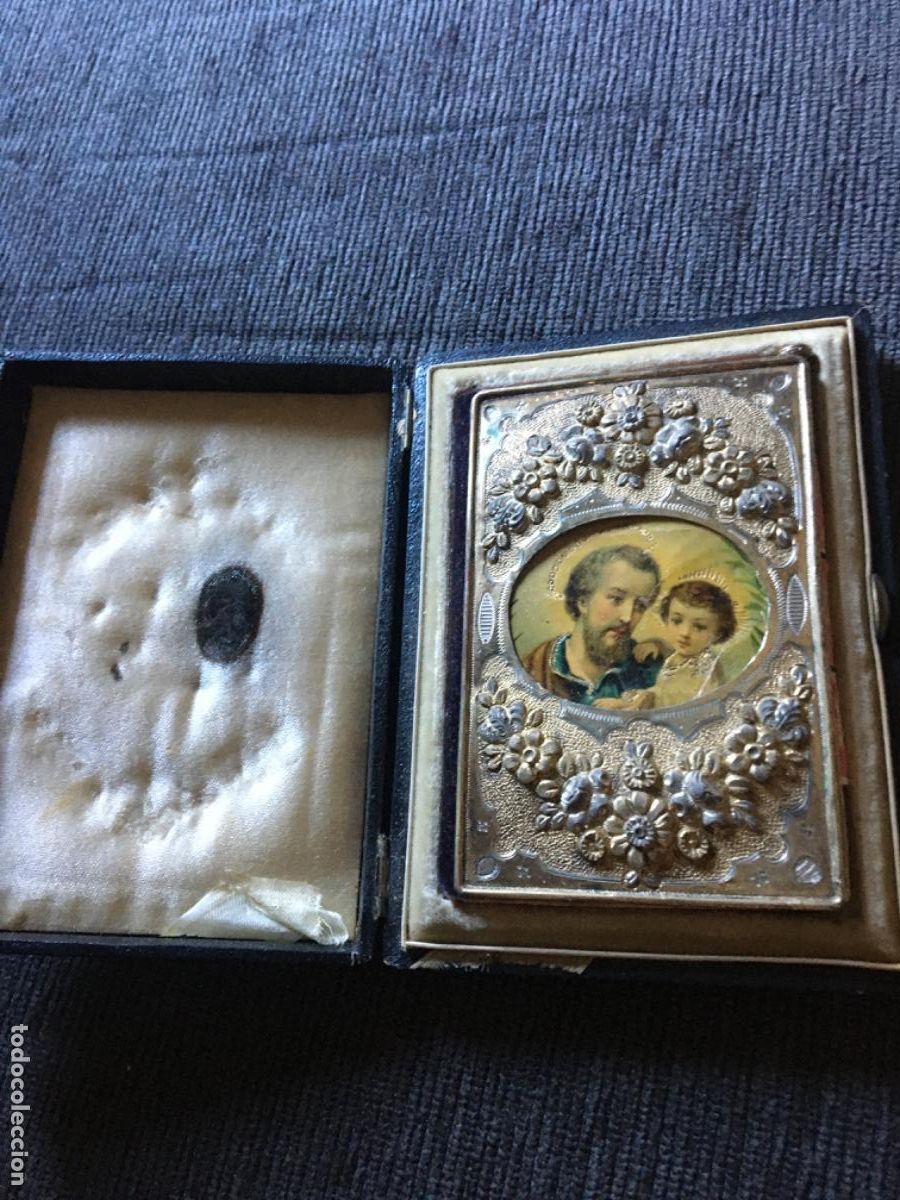 Antig&uuml;edades: Carnet baile plata dorada y estuche xix - Foto 3