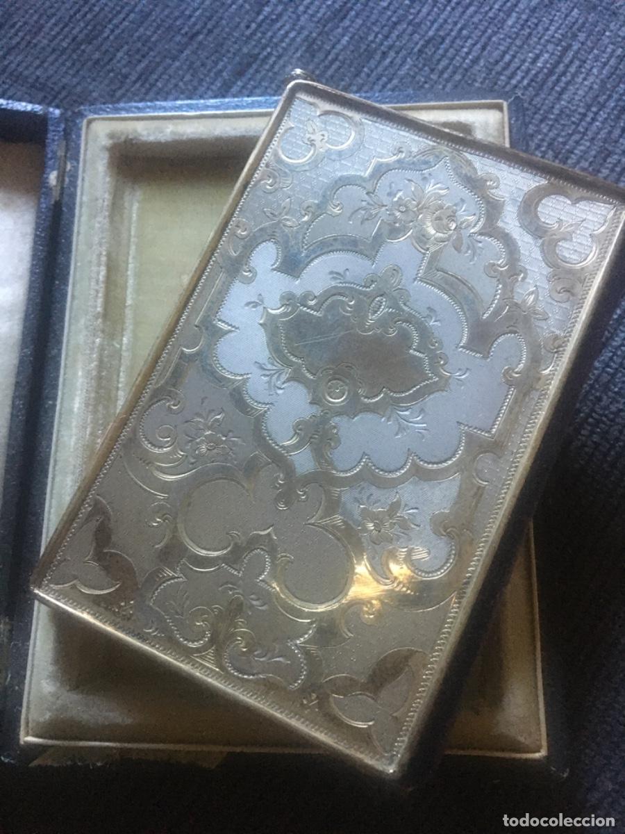 Antig&uuml;edades: Carnet baile plata dorada y estuche xix - Foto 7