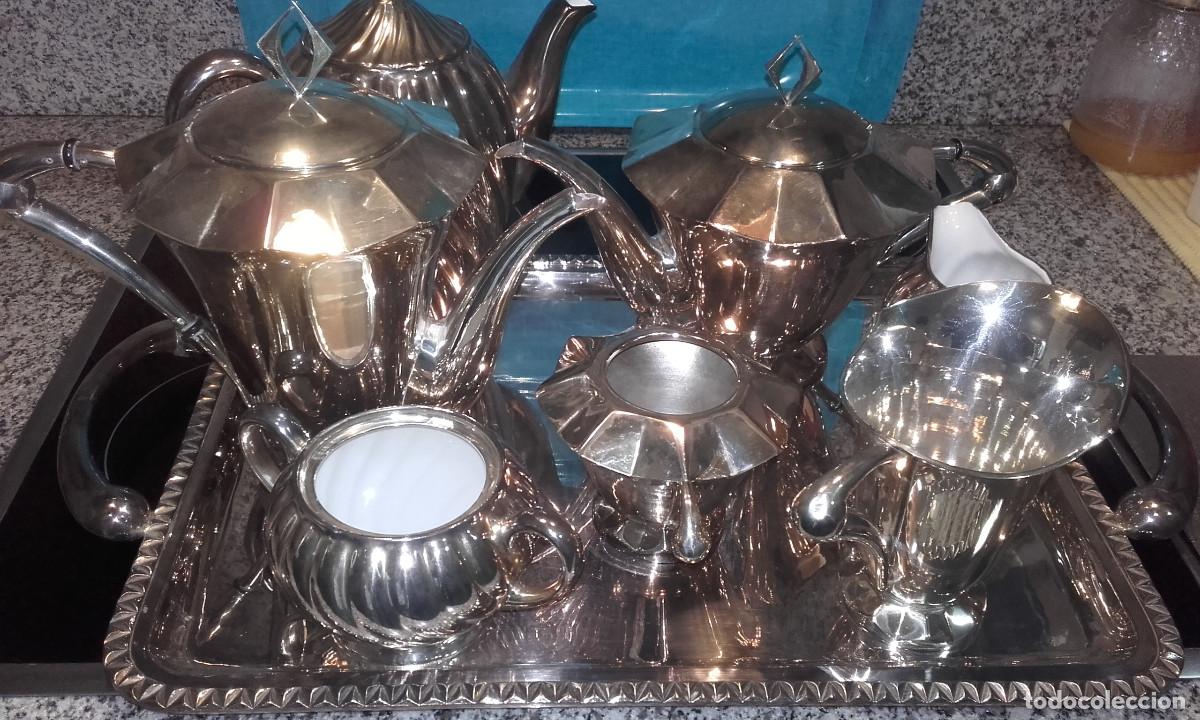Antig&uuml;edades: JUEGO DE CAFE PLATEADO - Foto 1
