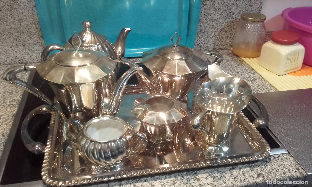 Antig&uuml;edades: JUEGO DE CAFE PLATEADO - Foto 2