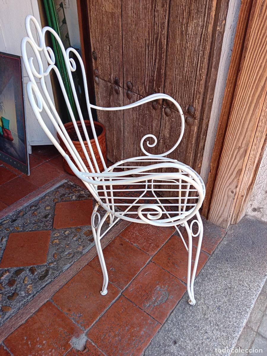 Antig&uuml;edades: Sill&oacute;n de hierro para jard&iacute;n d&eacute;cada de los 70 - Foto 2