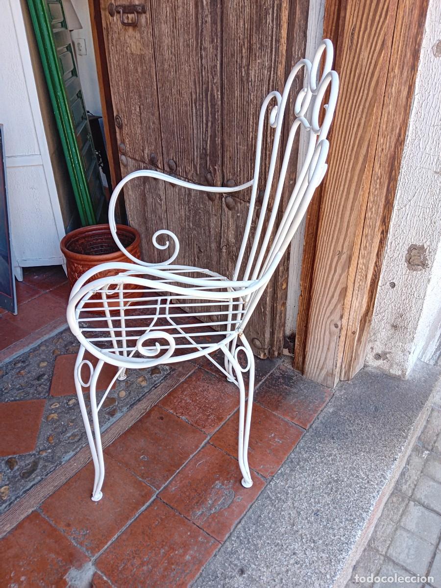 Antig&uuml;edades: Sill&oacute;n de hierro para jard&iacute;n d&eacute;cada de los 70 - Foto 4