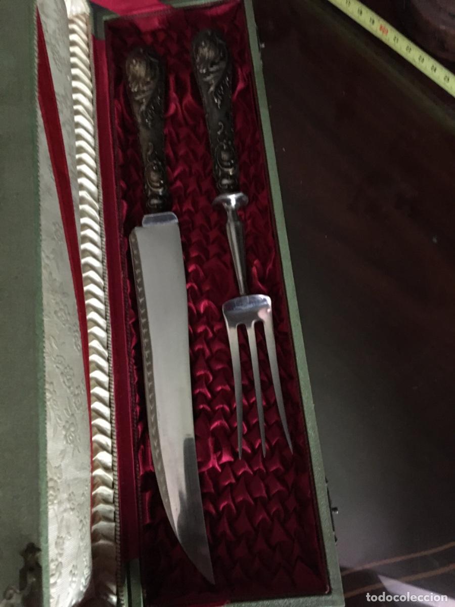 Antig&uuml;edades: Conjunto cubiertos plata xix - Foto 1