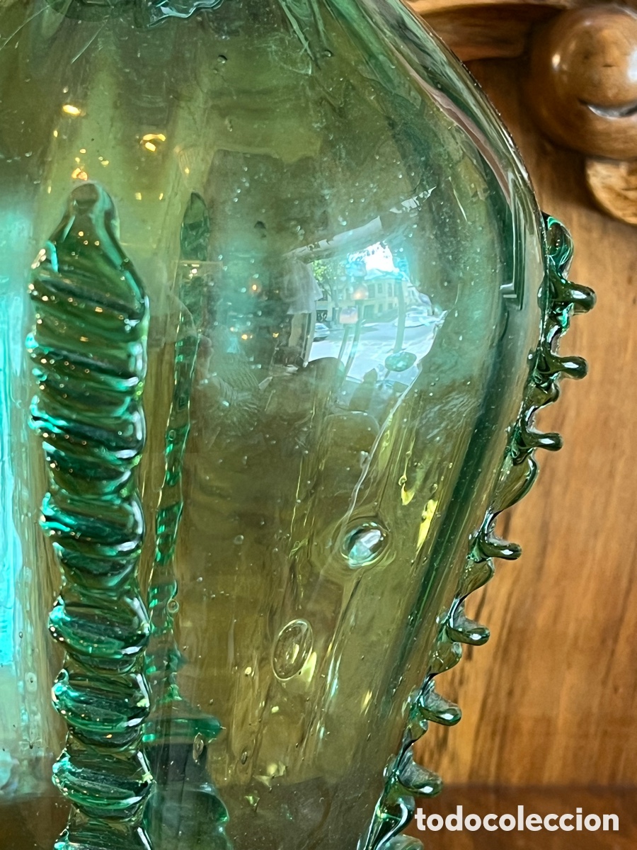 Antig&uuml;edades: Florero cristal mallorqu&iacute;n - Foto 2
