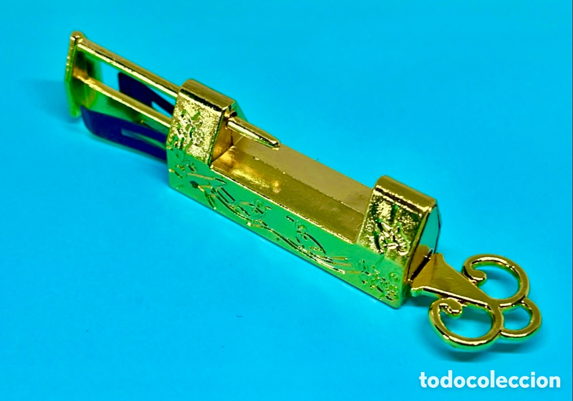 Antig&uuml;edades: CANDADO CHINO DORADO CON LLAVE - Foto 3