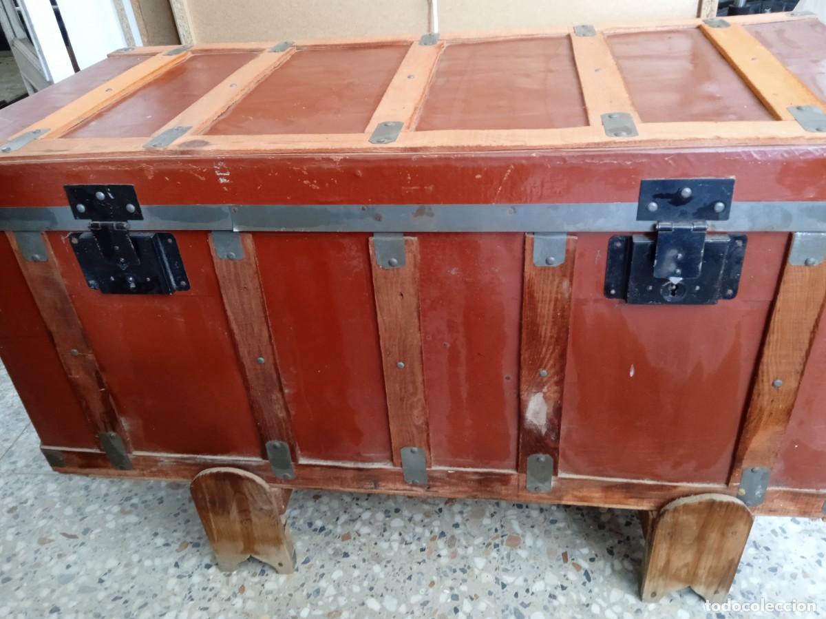 Antig&uuml;edades: Ba&uacute;l antiguo de madera - Foto 3