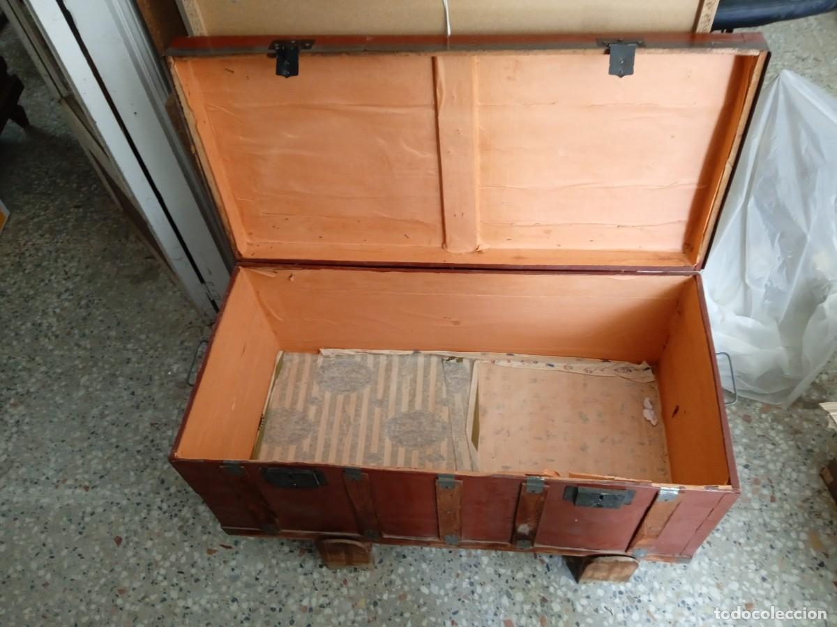 Antig&uuml;edades: Ba&uacute;l antiguo de madera - Foto 4