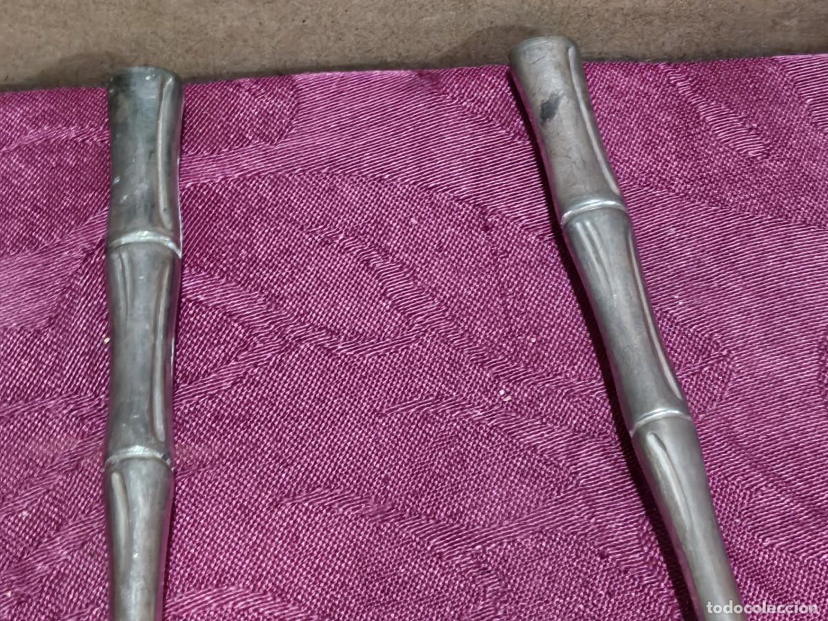 Antig&uuml;edades: 2 cucharrones y trinchador de alpaca - Foto 2