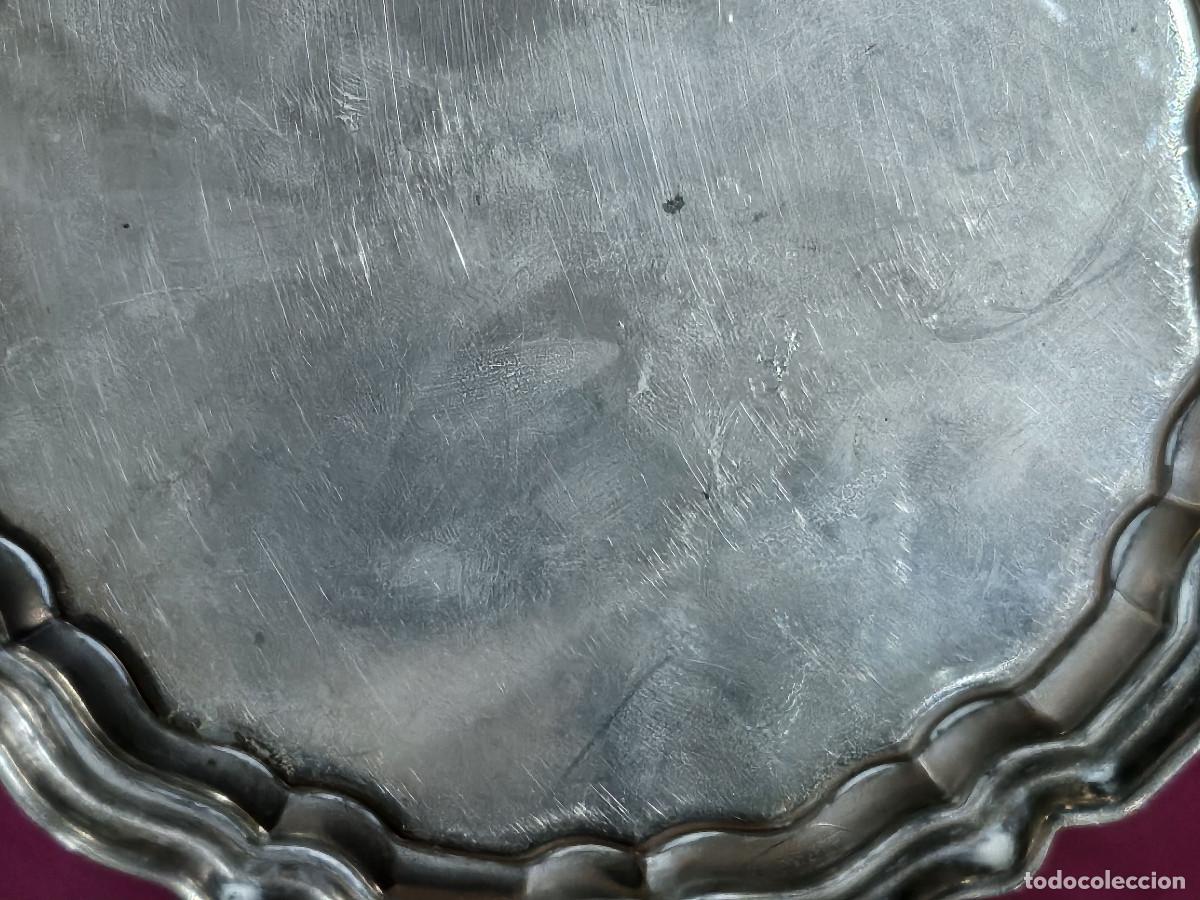 Antig&uuml;edades: peque&ntilde;o plato de alpaca - Foto 2