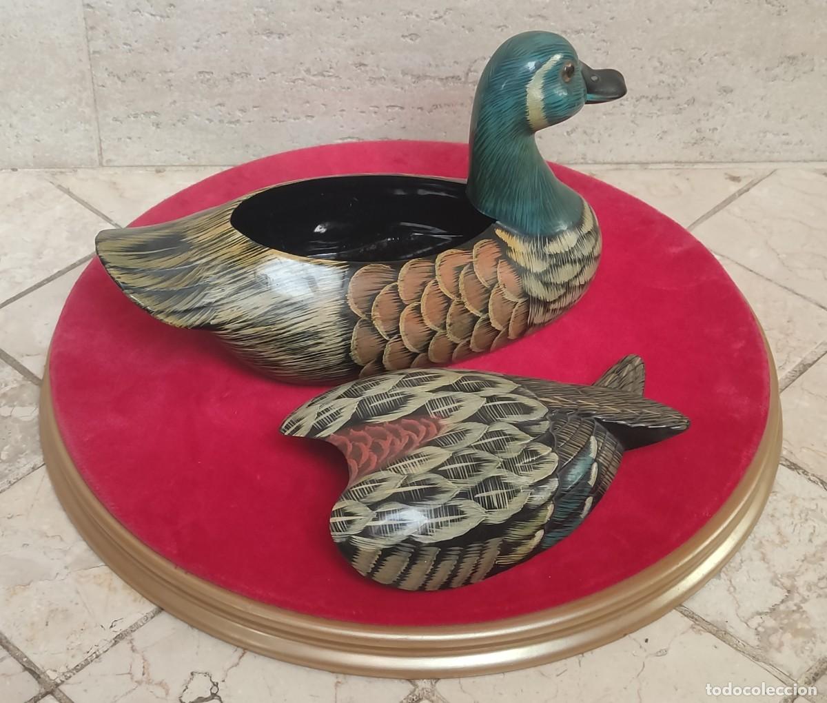 Antig&uuml;edades: CAJA DE MADERA LACADA EN FORMA DE PATO - Foto 5
