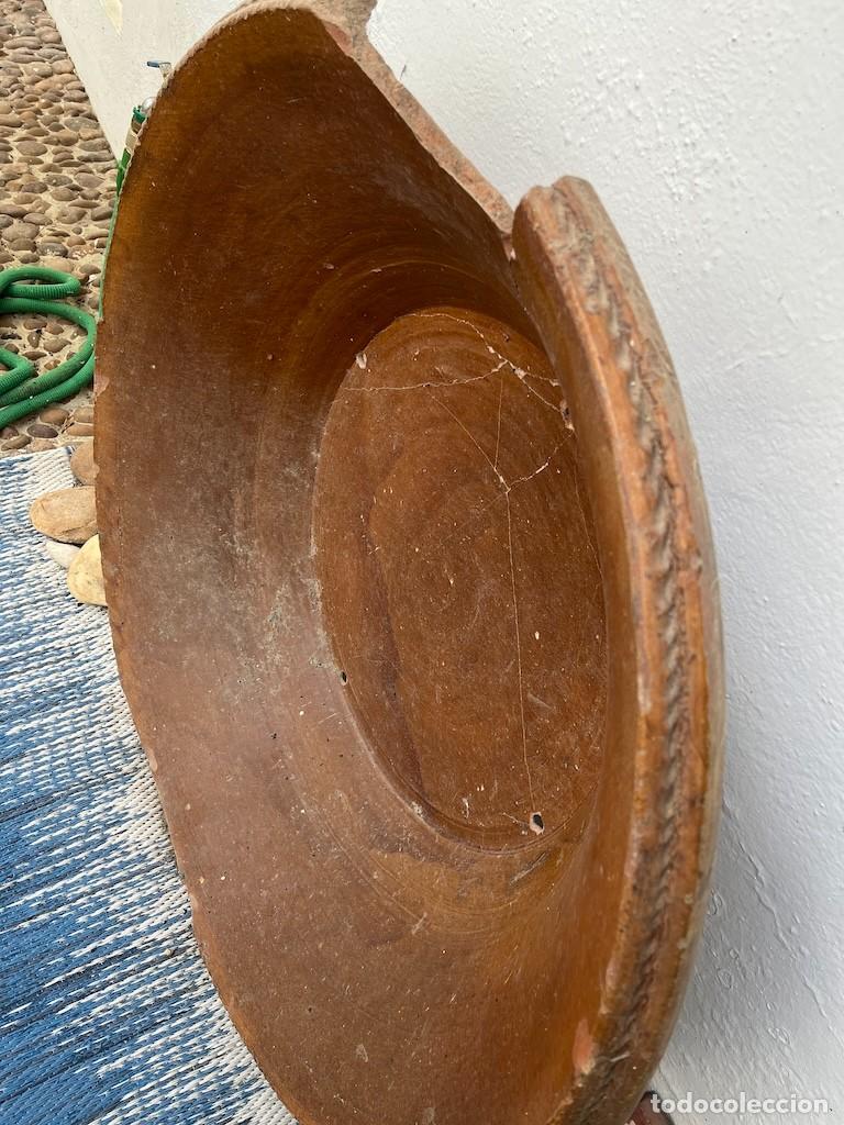 Antig&uuml;edades: Lebrillo antiguo de barro esmaltado - Foto 2