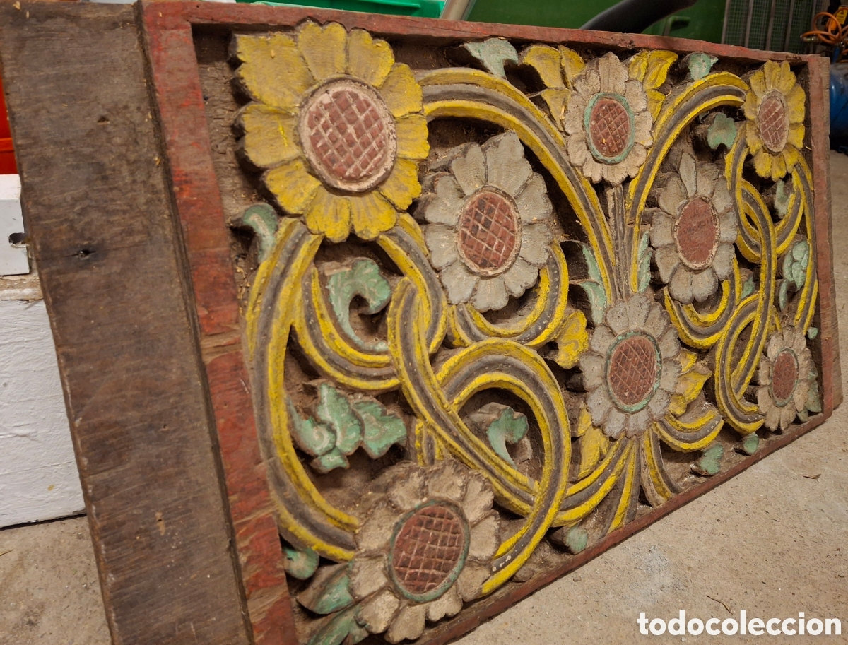 Antig&uuml;edades: Madera tallada a mano antiguo - Foto 2