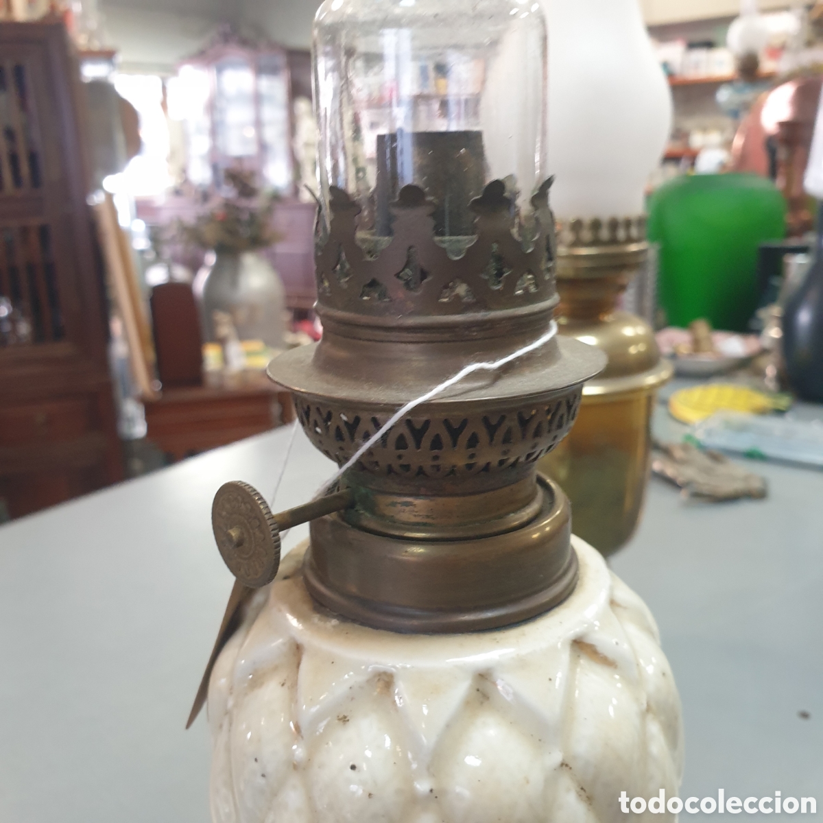 Antig&uuml;edades: Antiguo quinque Frances base pi&ntilde;a - Foto 2