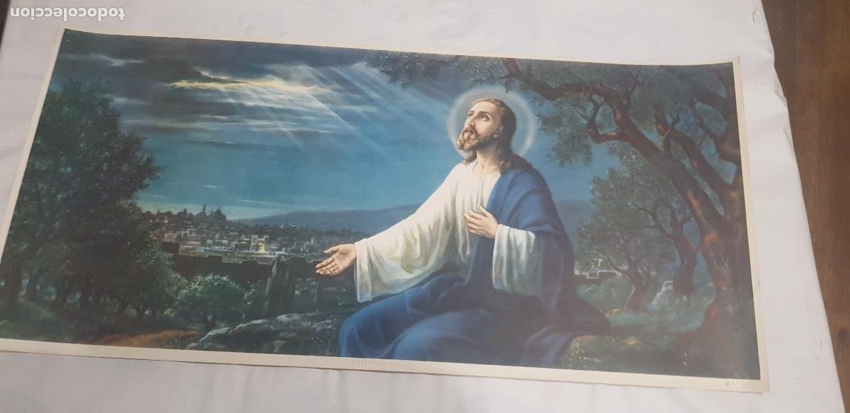 Antig&uuml;edades: JESUS EN ORACION N&ordm;3232 - Foto 4