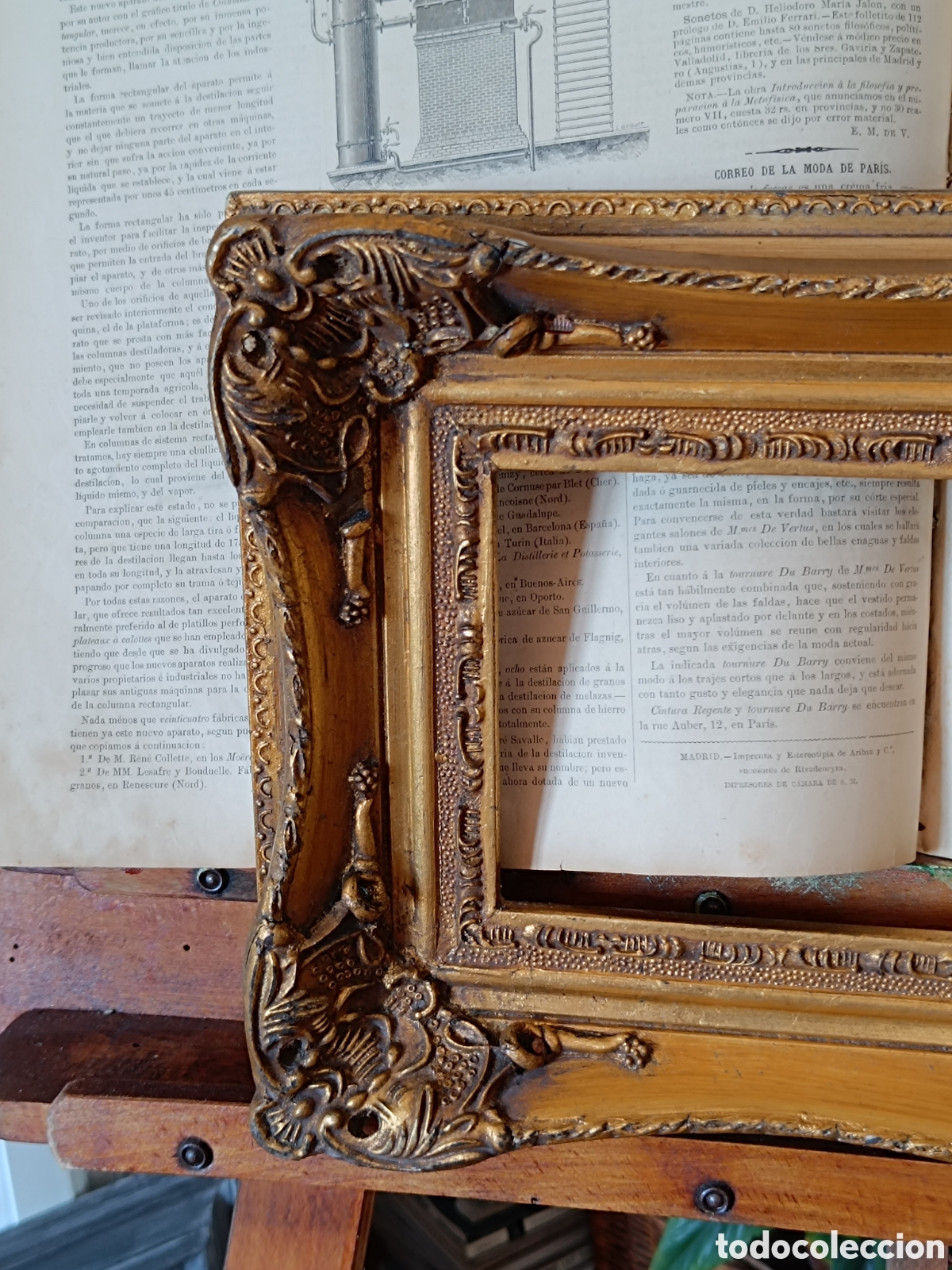 Antig&uuml;edades: Marco antiguo estilo Imperial - Foto 3