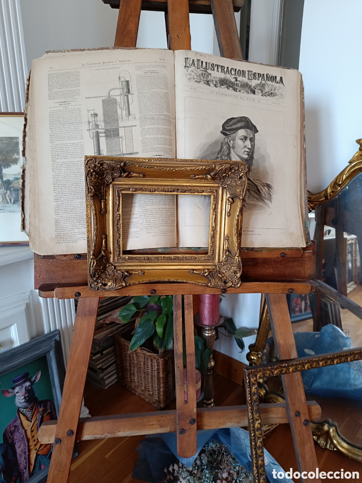 Antig&uuml;edades: Marco antiguo estilo Imperial - Foto 1